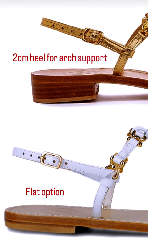 Ankalia handmade sandals flat or low heel