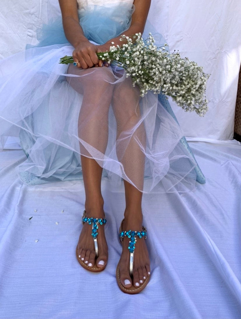 Luxury Australian Made Flat Sparkly Sandals