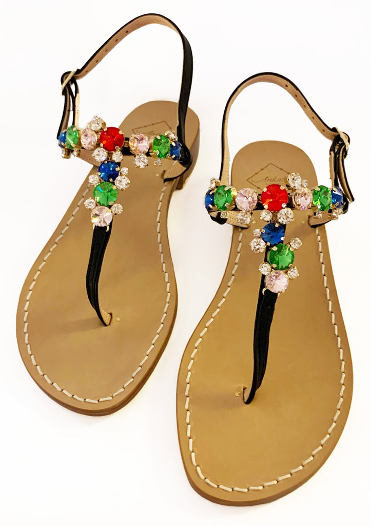Ankalia_zendaya_multi_coloured_black_Swarovksi_crystal_sandals