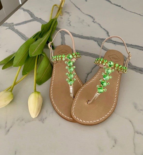 Ankalia_matilda_green_gold_flat_swarovski_crystal_sandals