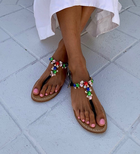 Ankalia_zendaya_swarovski_crystal_black_red_multi_coloured_sandals