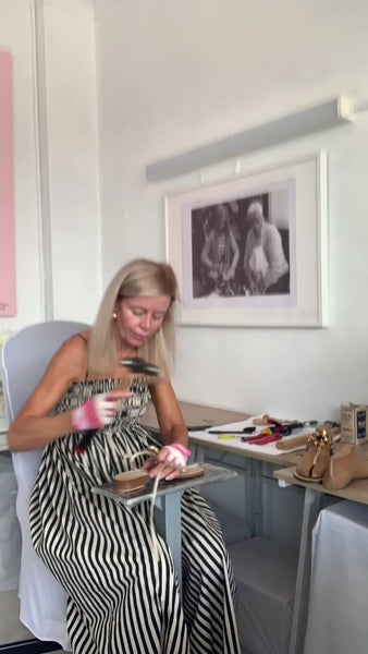 _ankalia_sparkly_gold_sandal_making_video_australia
