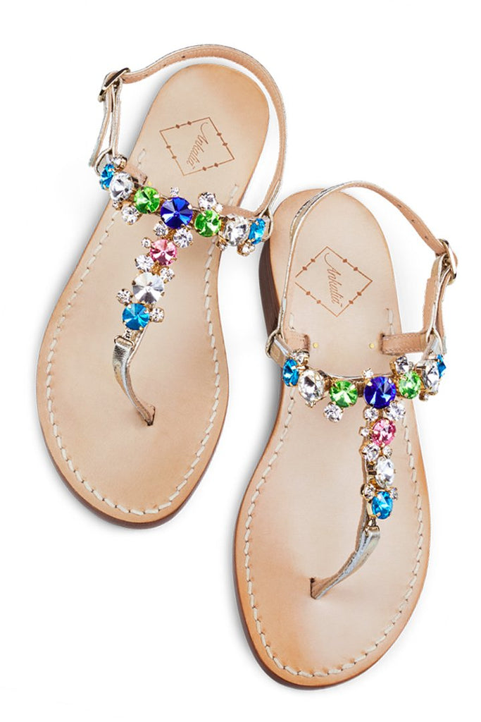 Ankalia leather Swarovski crystal sandals handcrafted in Australia